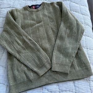 Chaps Men's Green Crewneck Sweater